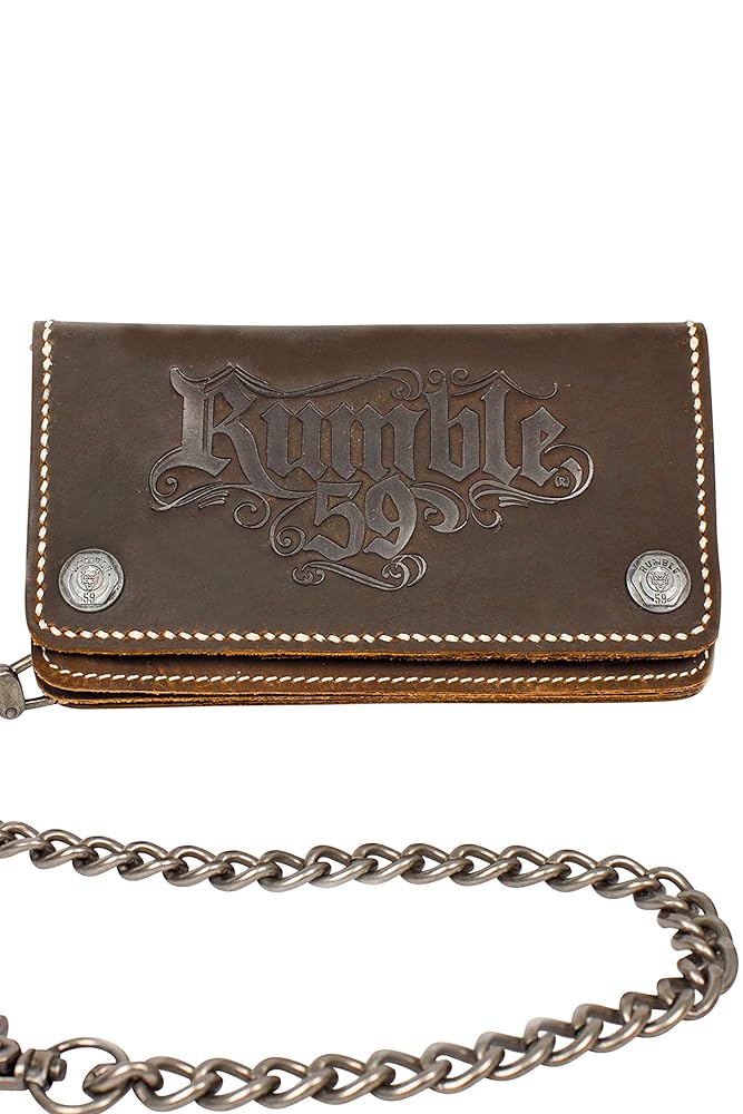 ★you a use★ Wonder wallet Deep brown(fullup) Rumble59 - Leather Wallet - Brown - Wallet - Biker Wallet